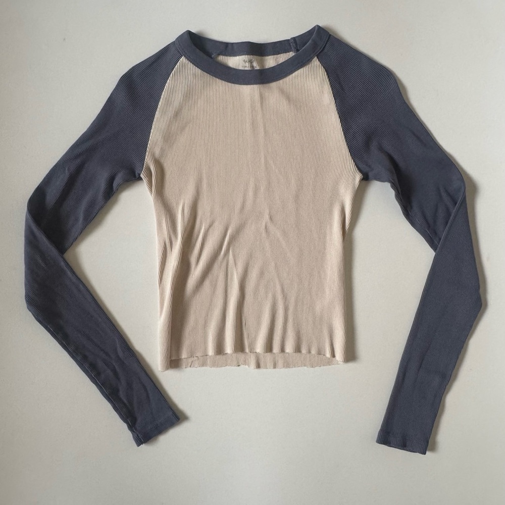 Two-Tone Long Sleeve Women's Top